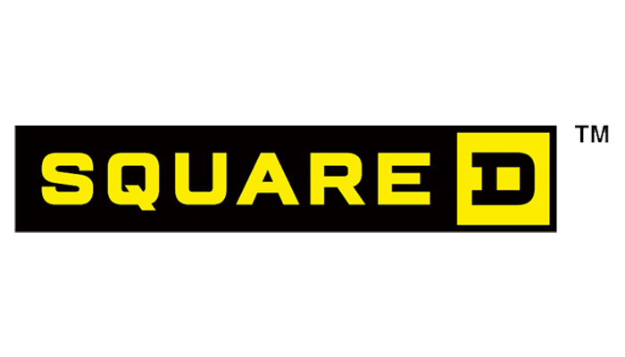 Square D logo in black color with no background