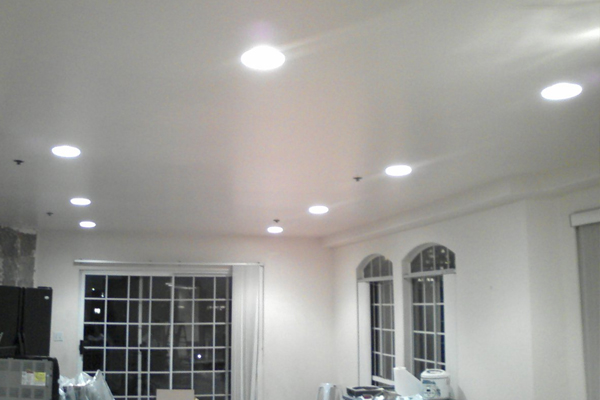 recessed lighting installation